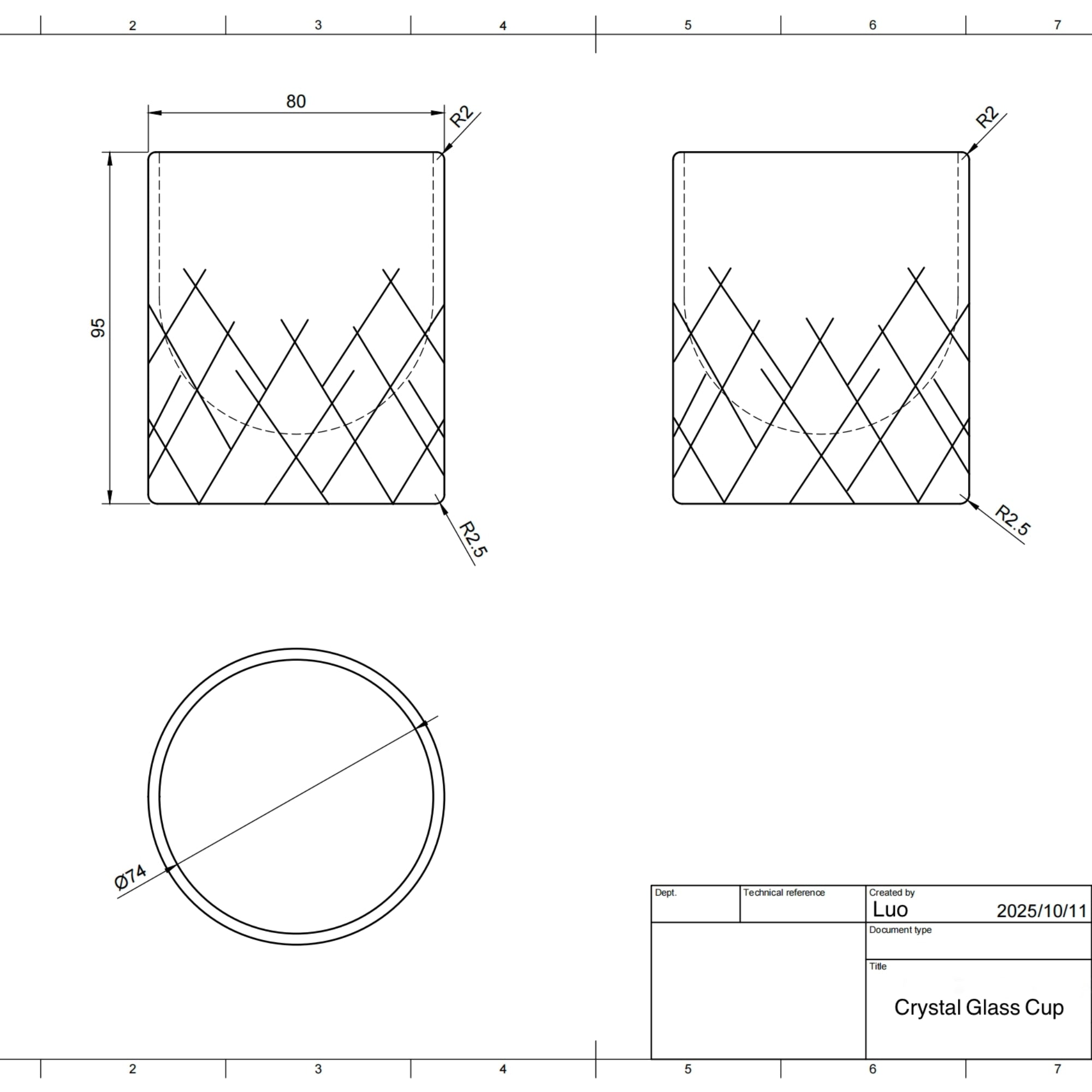 Morika | Engineering Drawing for Glass