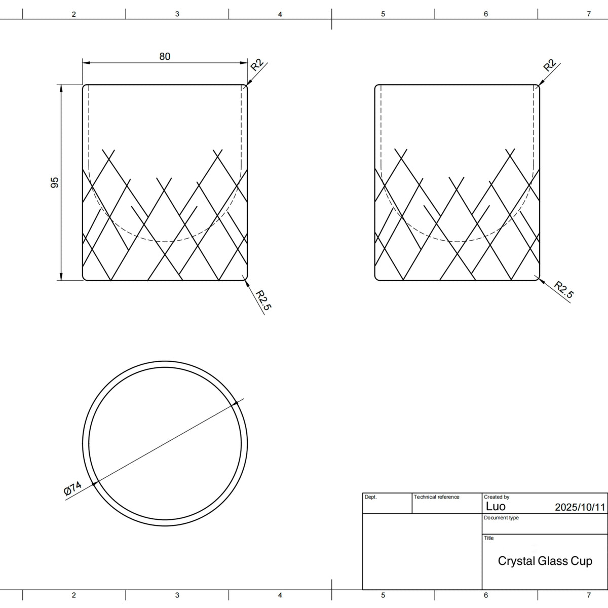 Morika | Engineering Drawing for Glass