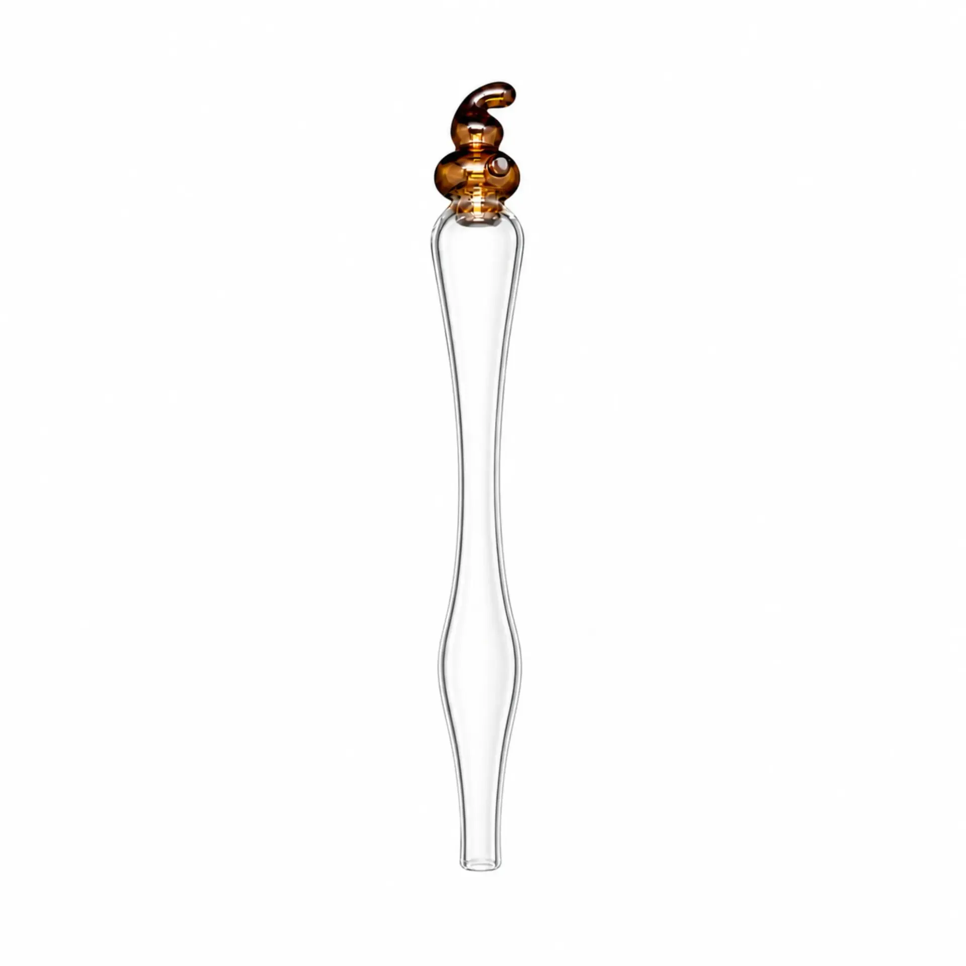 Borosilicate glass whiskey dropper product shot for hospitality programmes