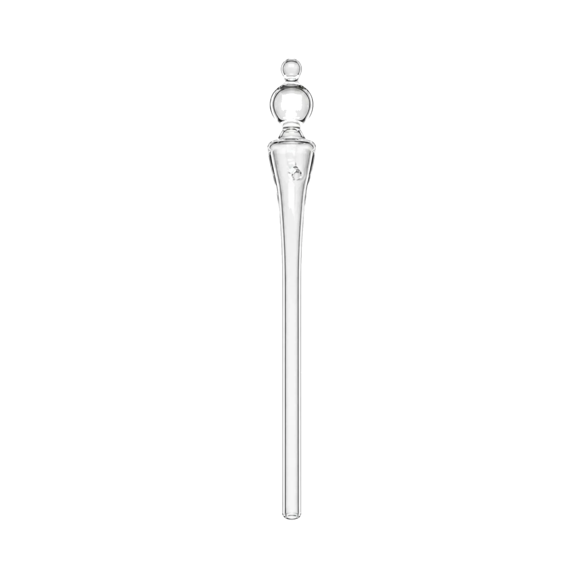 Borosilicate glass whiskey dropper on a transparent background for B2B merchandise programmes