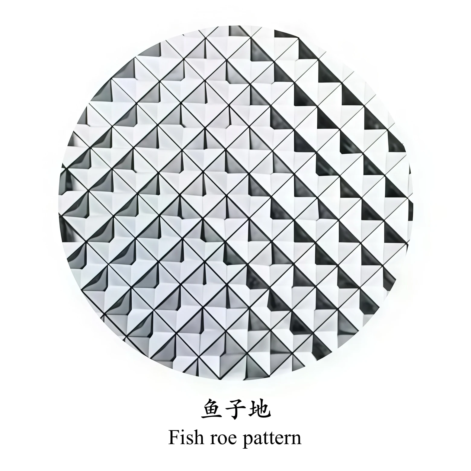 Nanako fish-roe pattern board — a faceted grid cut used as an Edo Kiriko briefing reference