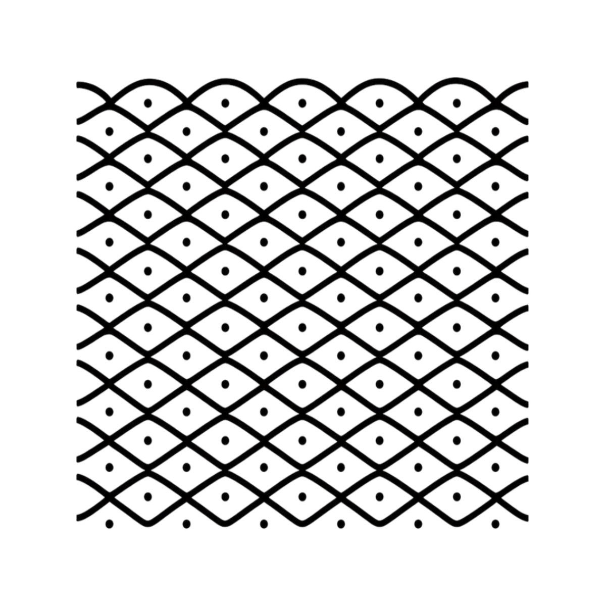 Dotted scale pattern for an ice branding stamp plate
