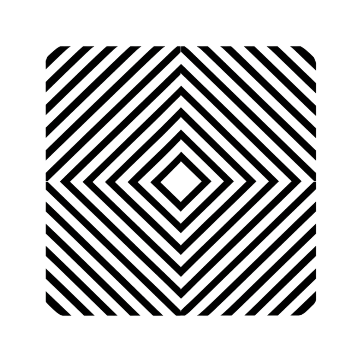 Nested diamond pattern for an ice branding stamp plate
