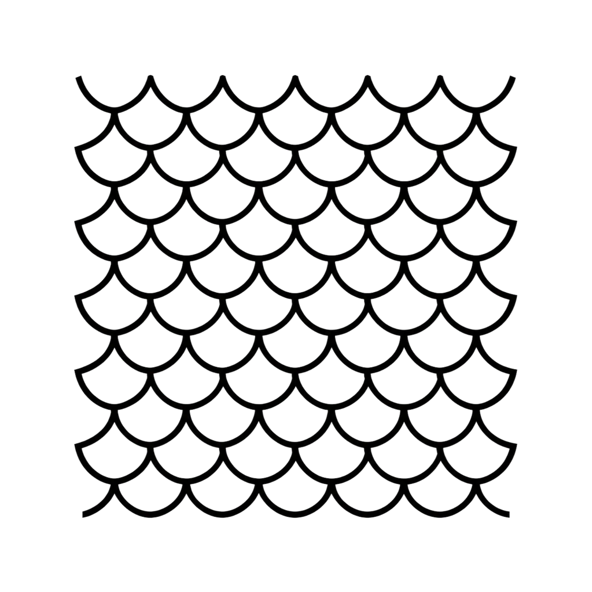 Overlapping scale pattern for an ice branding stamp plate