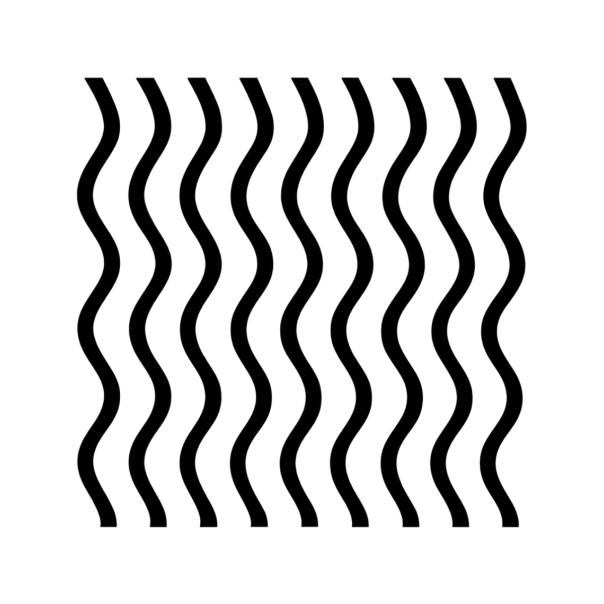 Vertical wave pattern for an ice branding stamp plate
